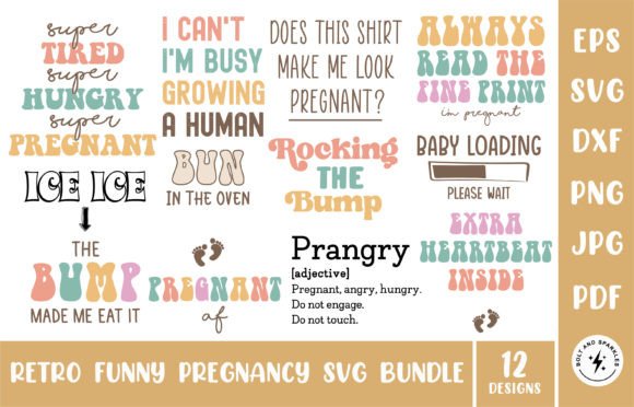 Download Retro Funny Pregnancy SVG Bundle - Funny pregnancy svg Collection